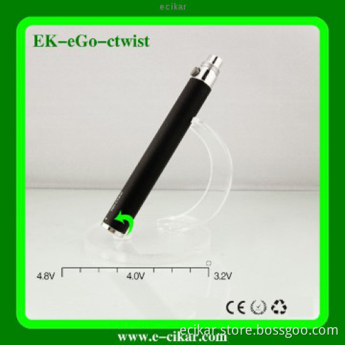 The most popular ego ctwist variable voltage twist battery ecigarette